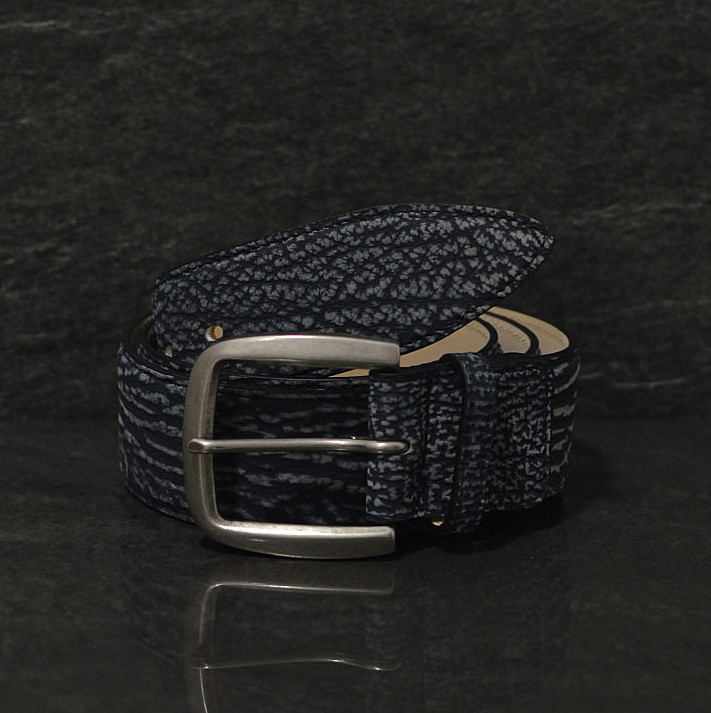 Ralph Gladen Haileder Gürtel Sharkbelt Sonderbreite 4,5cm in hellblau
